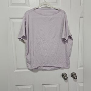 Lululemon Light Purple Back In Action Tee